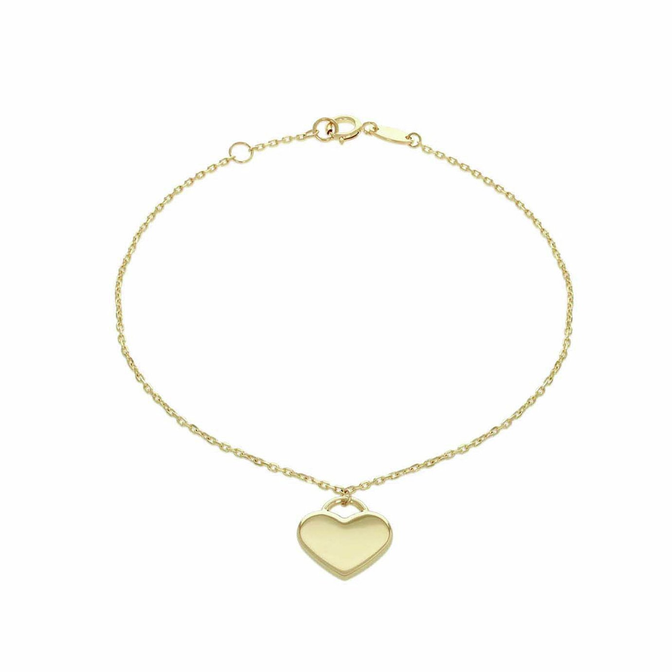 Revere 9ct Yellow Gold Heart Bracelet