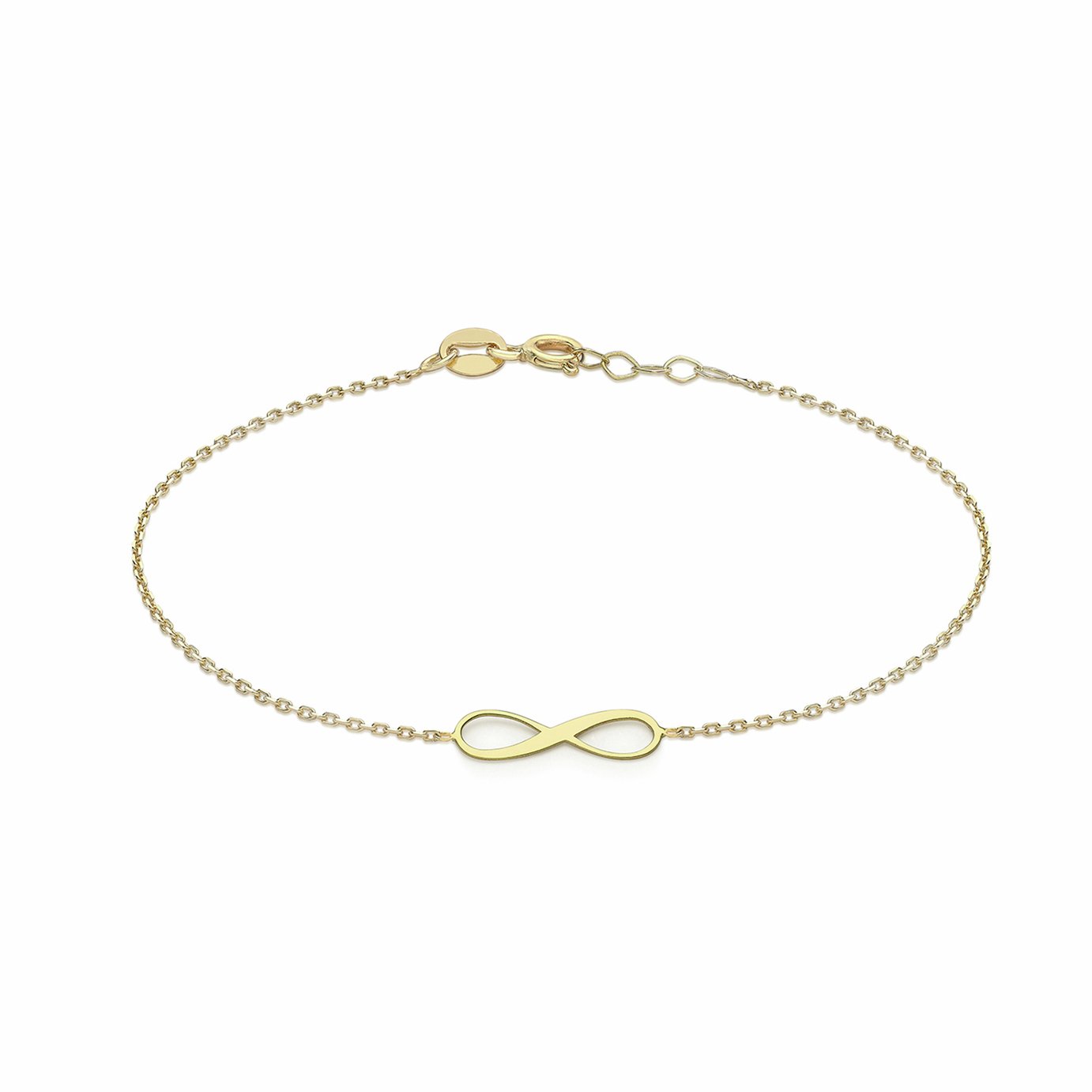 Revere 9ct Yellow Gold Infinity Bracelet