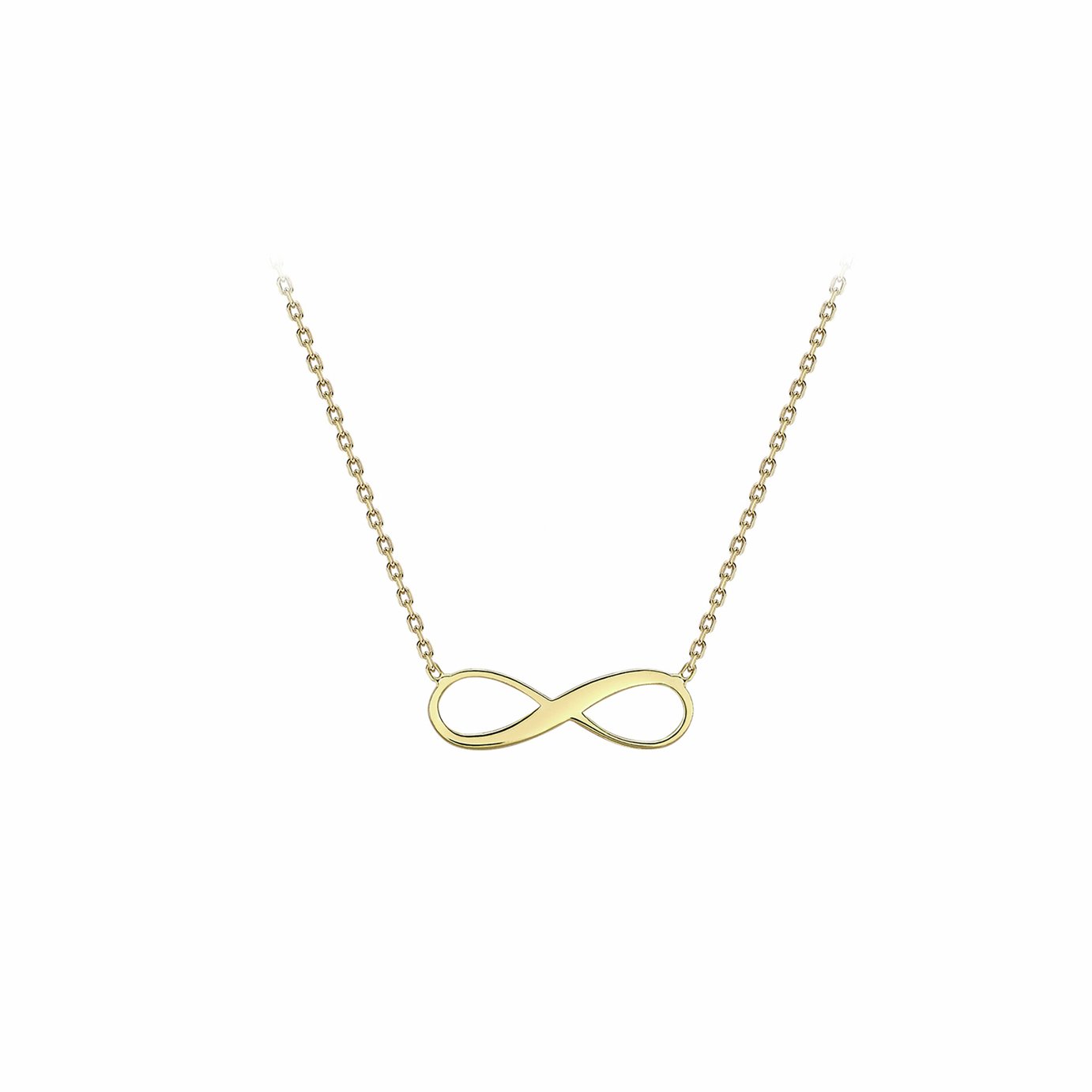 Revere 9ct Yellow Gold Infinity Chain Necklace