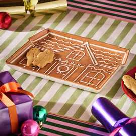 Argos Home Gingerbread House Stoneware Serving Platter - Brown