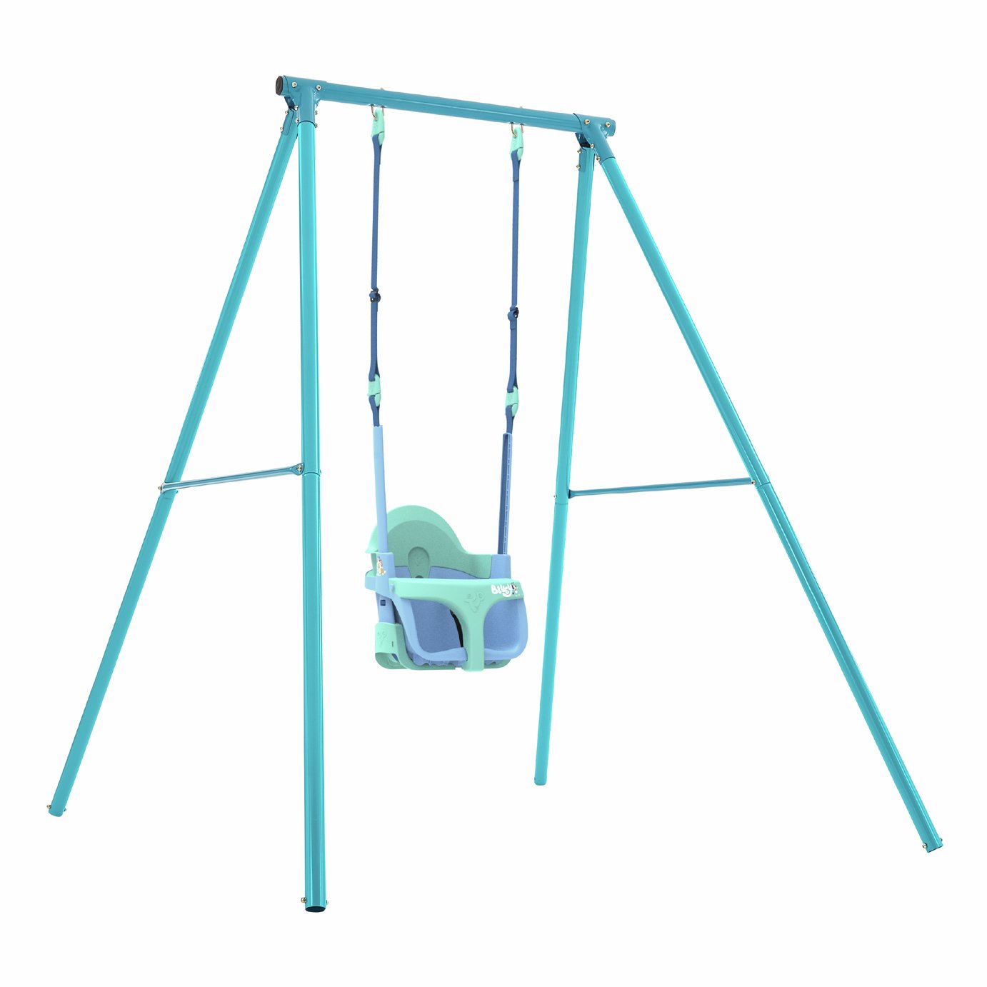 TP Bluey Metal Kids Garden Swing Set with Quadpod - Blue