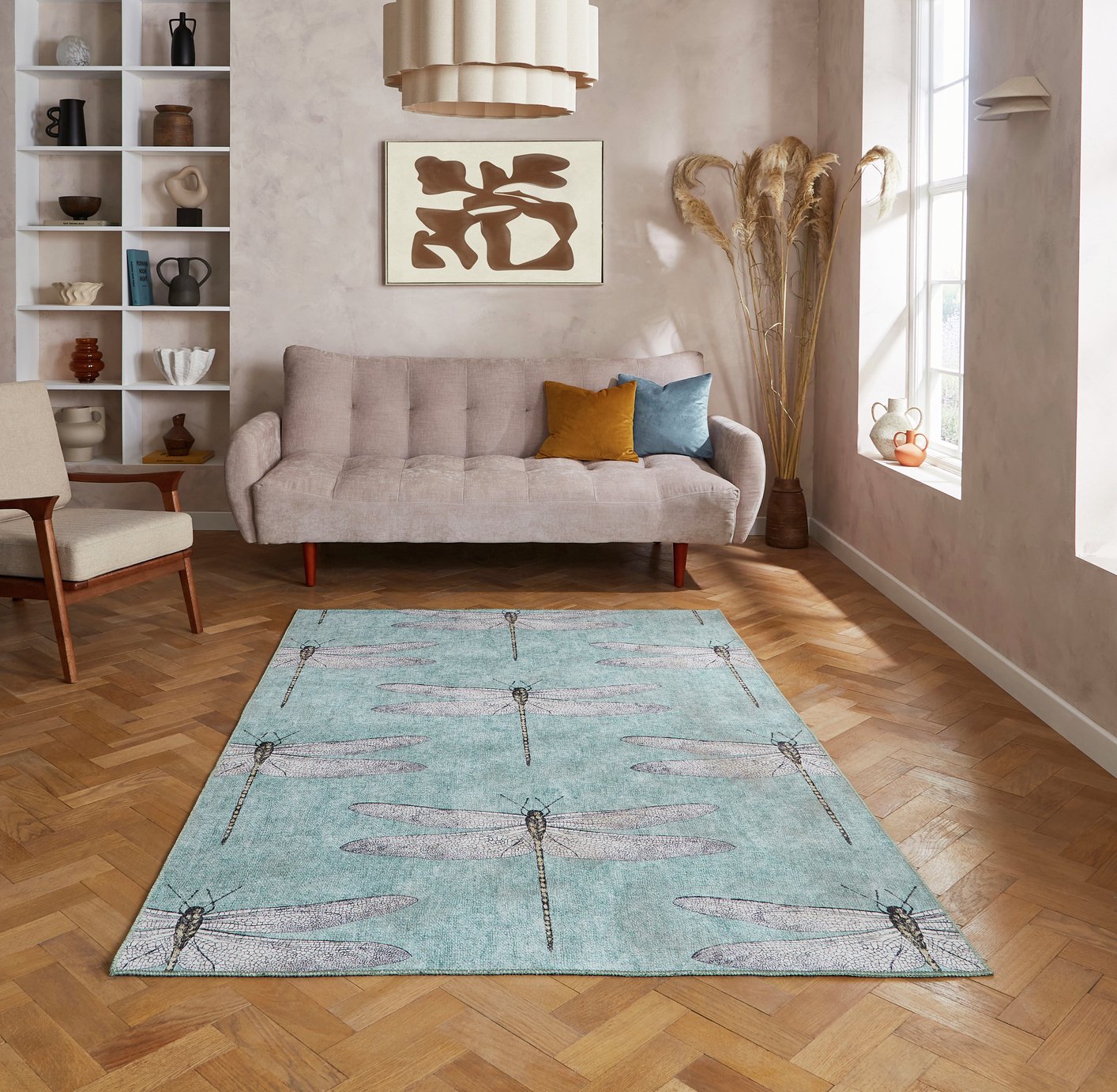 Harlequin Demoiselle Blue Flatweave Rug - 185x290cm