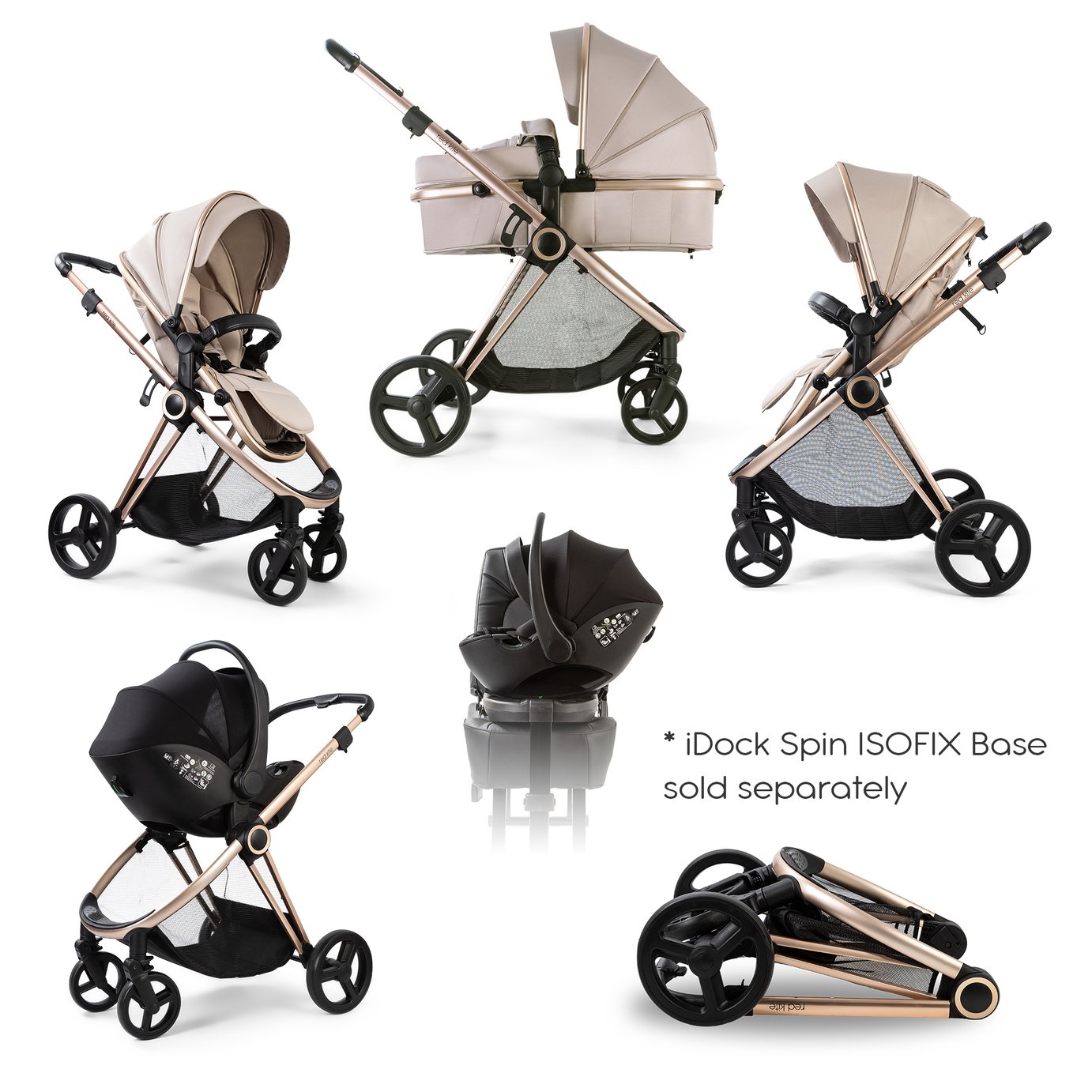 Red Kite Push Me Pace i Travel System - Latte 