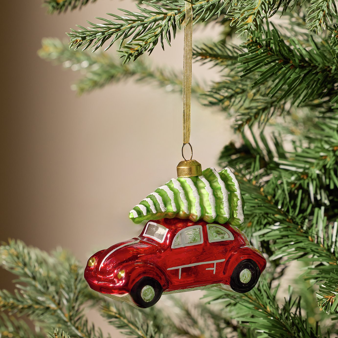 Argos Home Country Tree On Car Hanging Christmas Ornament
