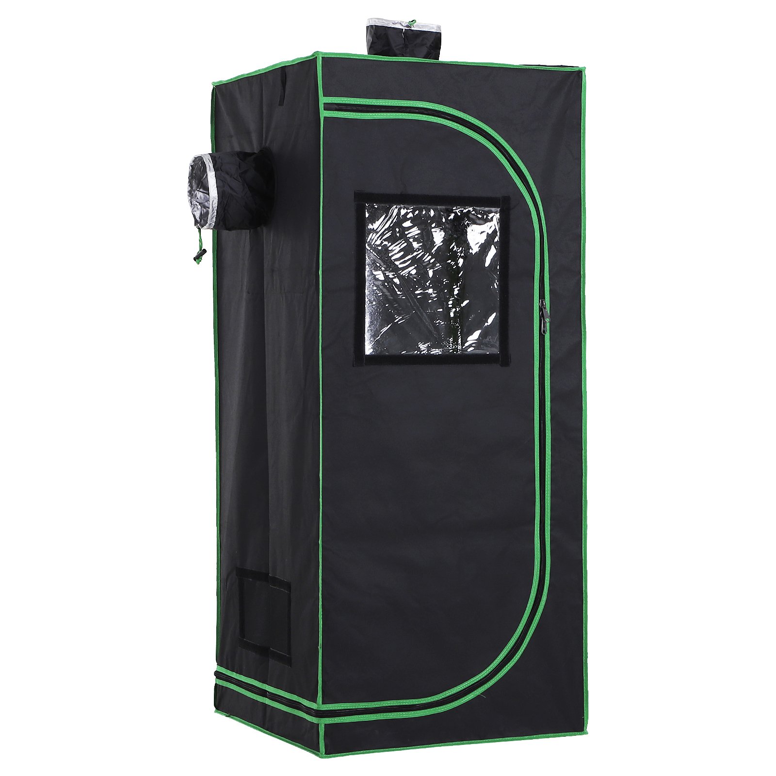 Outsunny Reflective Hydroponic Grow Tent – Black