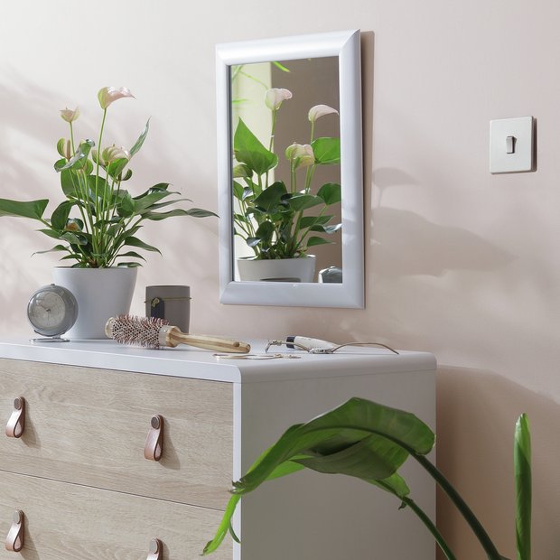 Buy Argos Home Framed Mirror White Wall mirrors Argos