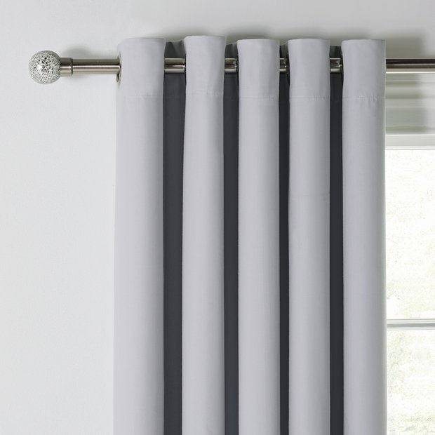 Buy Argos Home Blackout Eyelet Curtains Dove Grey Curtains