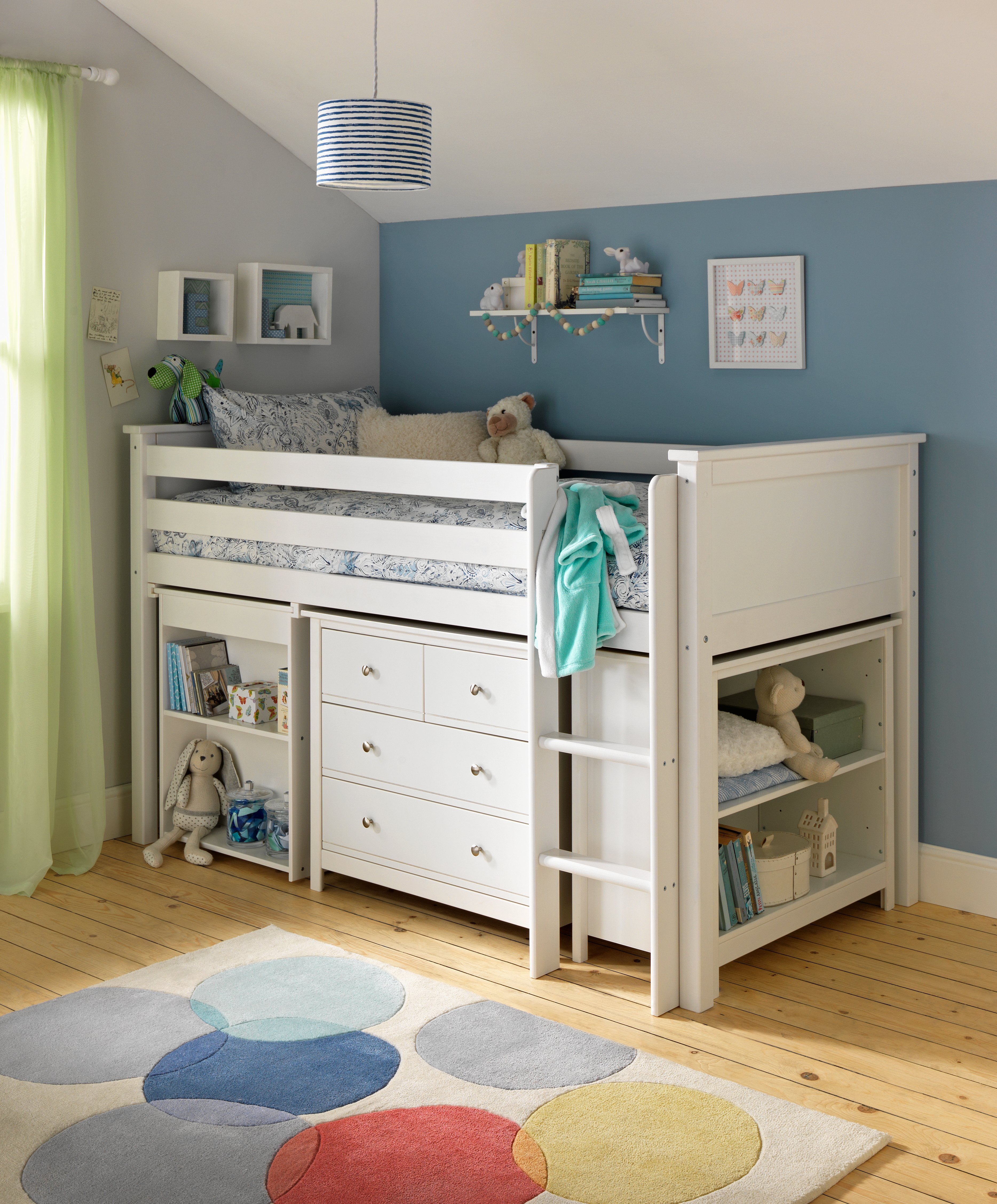 mid sleeper with wardrobe and drawers