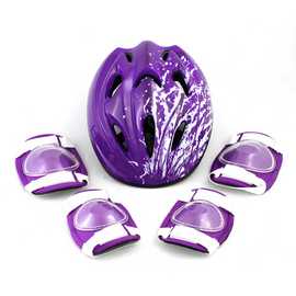Challenge 51-56cm Kids Bike Helmet and Safety Set - Purple