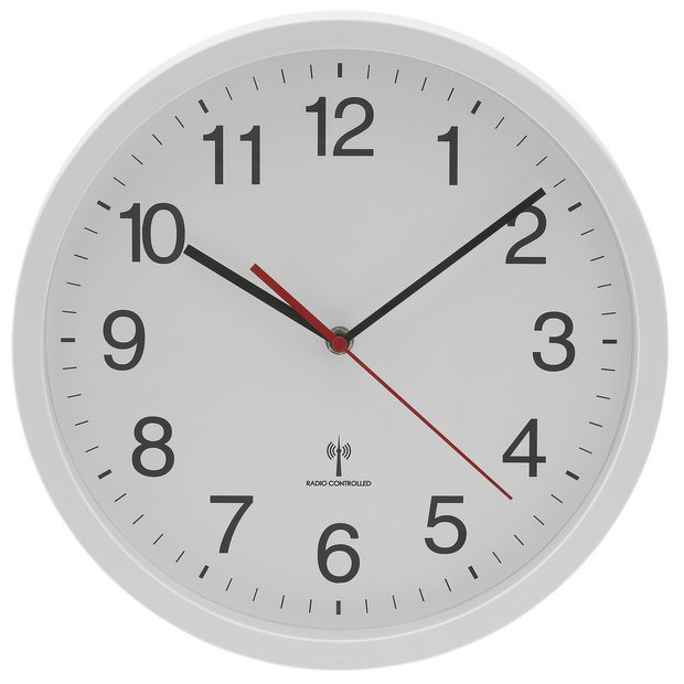 Buy Habitat Radio Controlled Wall Clock - White | Clocks | Argos