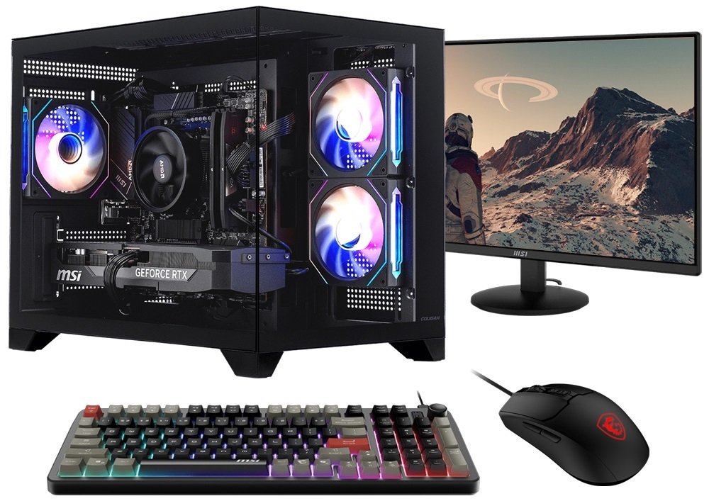Stormforce Rogue AMD Ryzen 5 16GB 1TB Gaming Desktop PC & 23.8in Monitor Bundle
