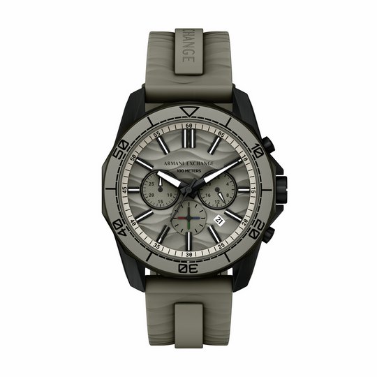 Armani Exchange Men's AX1971 Grey Silicone Strap Watch