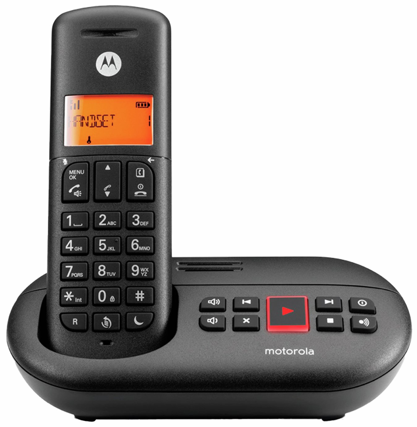 Motorola E211 Cordless Telephone with Answer Machine - Single