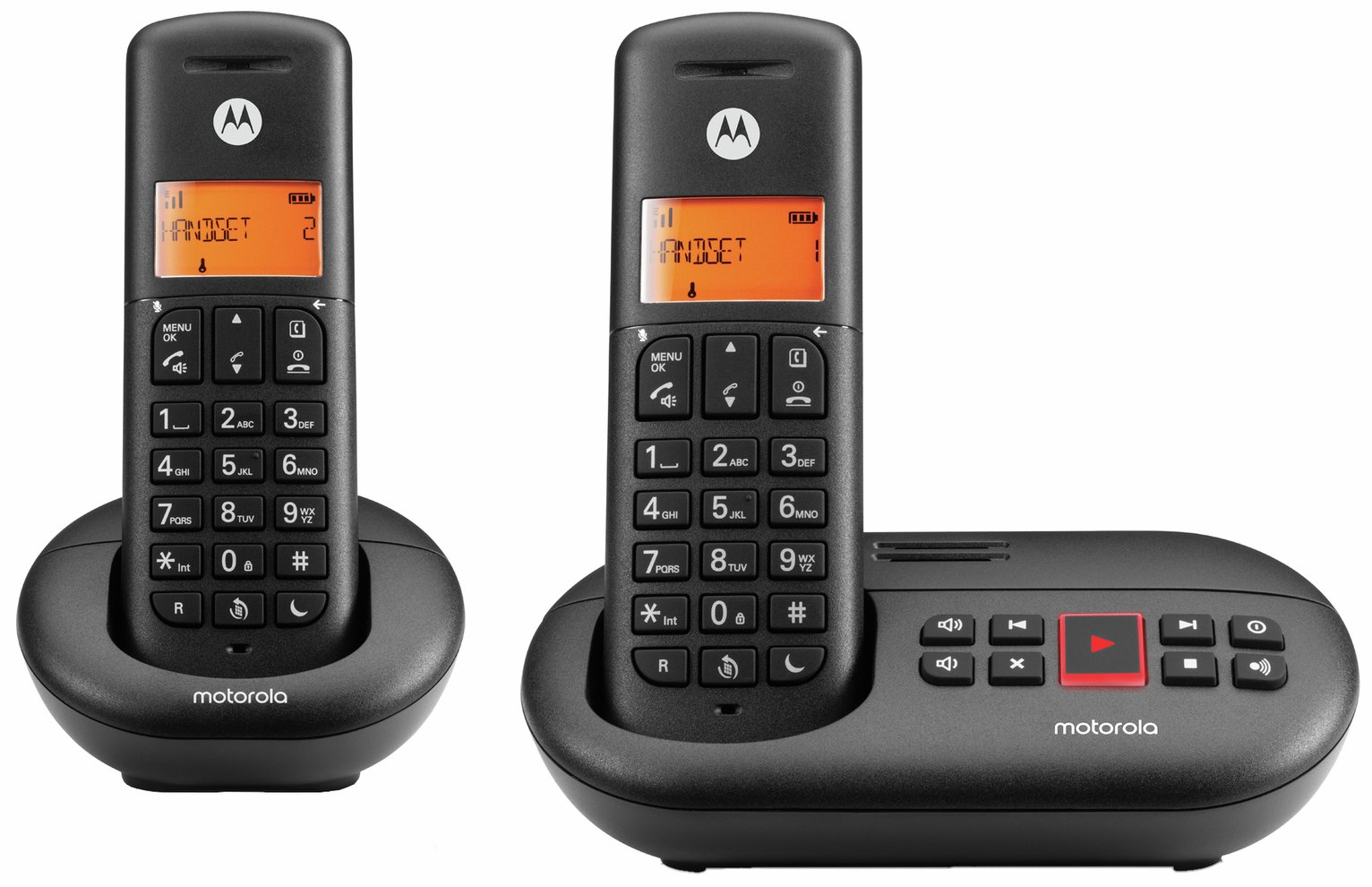 Motorola E212 Cordless Telephone with Answer Machine - Twin