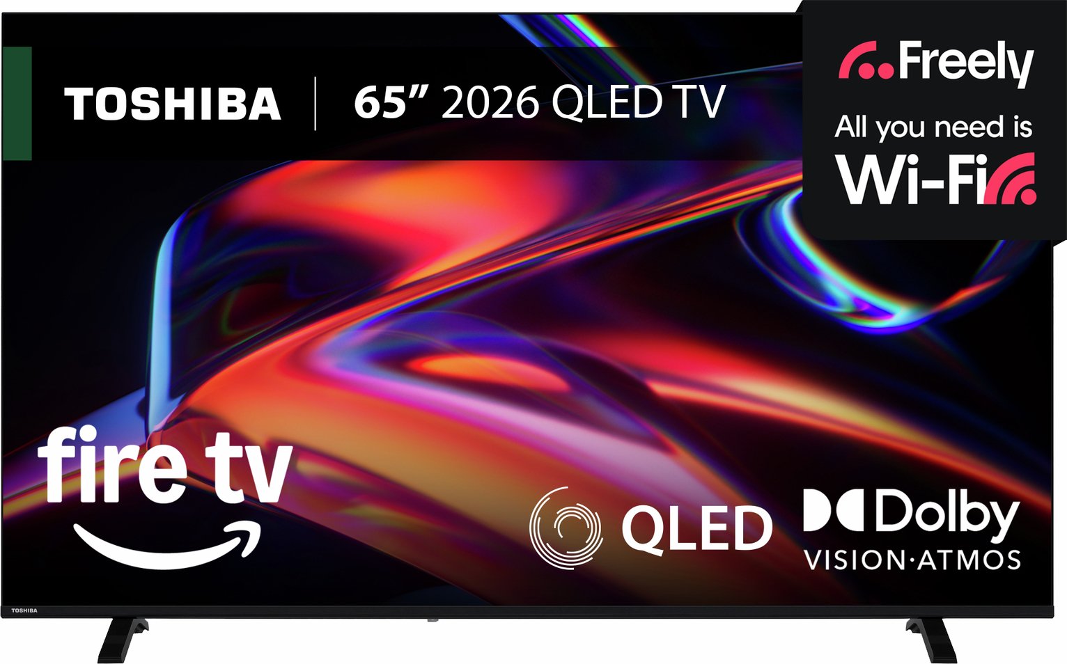 Toshiba 65 Inch 65QF2653DB Smart 4K UHD HDR QLED Freely Fire TV