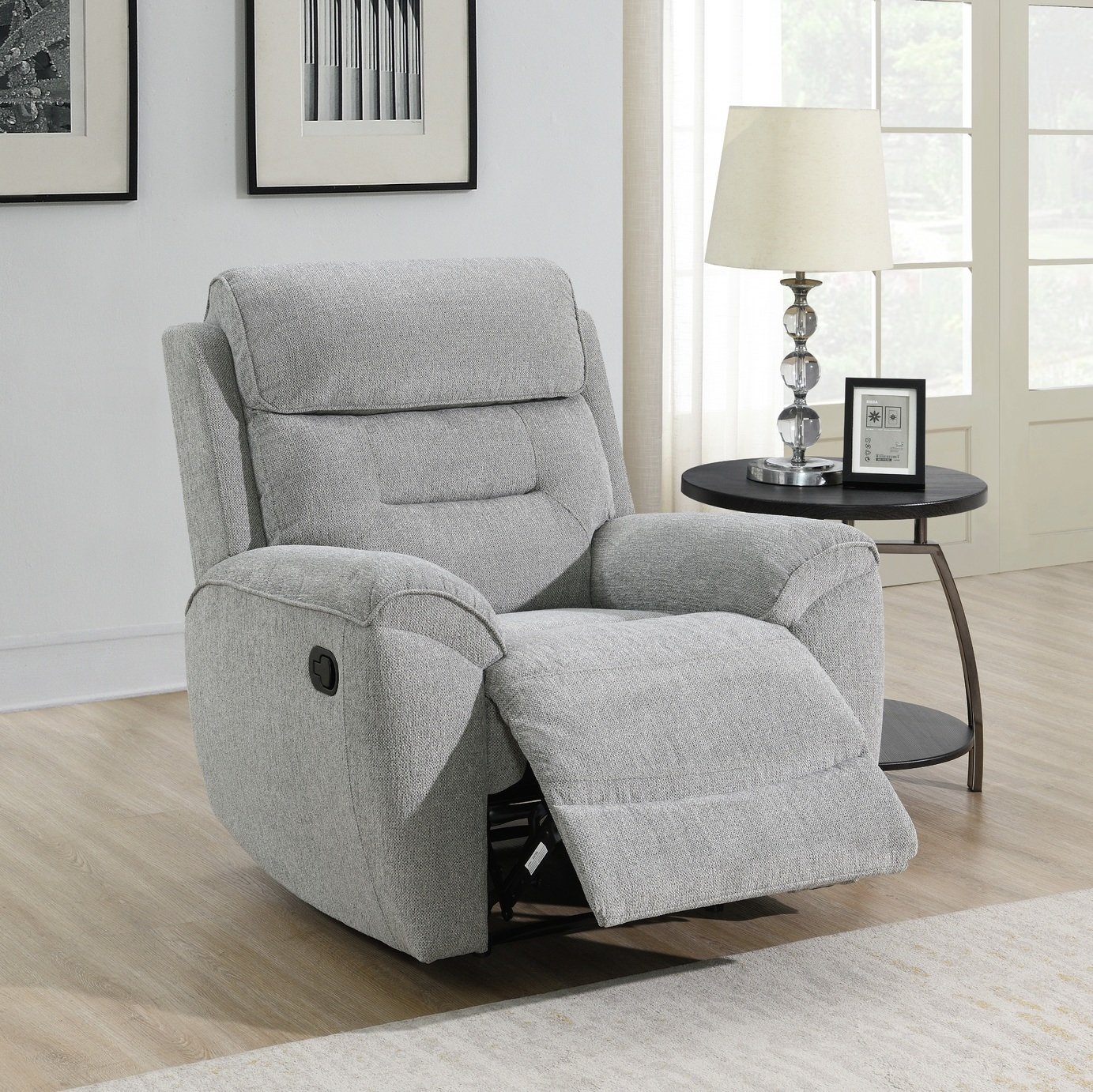 Sofa Source Huntington Fabric manual Recliner Chair - Grey