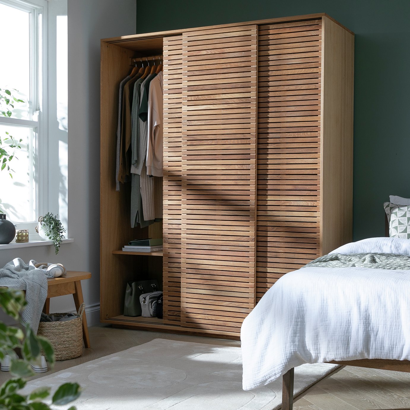 Habitat Max 3 Door Sliding Wardrobe - Oak