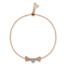 Radley 18ct Rose Gold and Silver Plated Heart Charm Bracelet