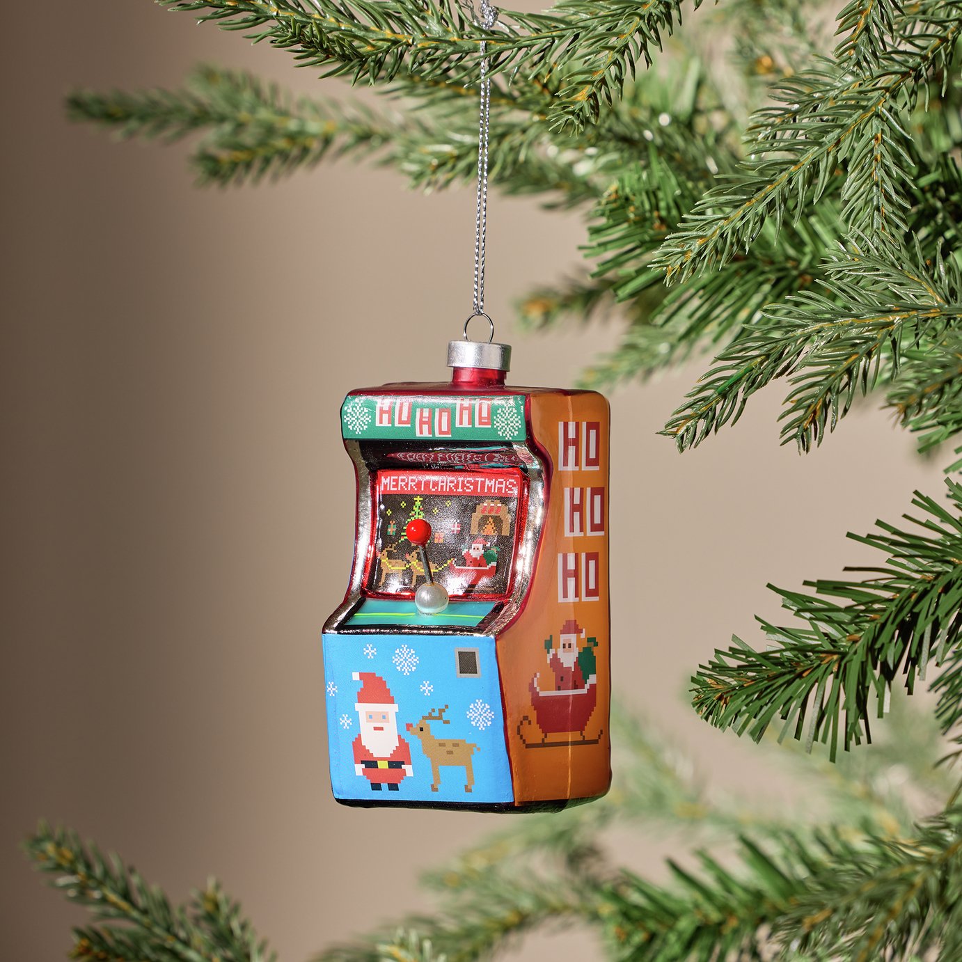 Argos Home Retro Arcade Hanging Christmas Ornament