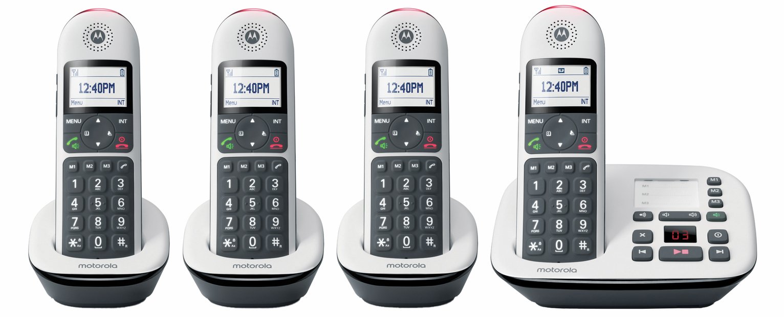 Motorola CD5014 Cordless Telephone with Answer Machine - Quad