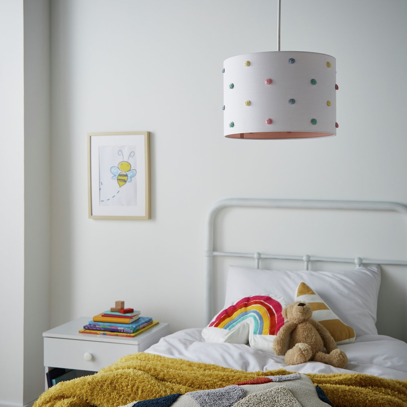 Glow Kids Pom Pom Easy Fit Lampshade - 30cm