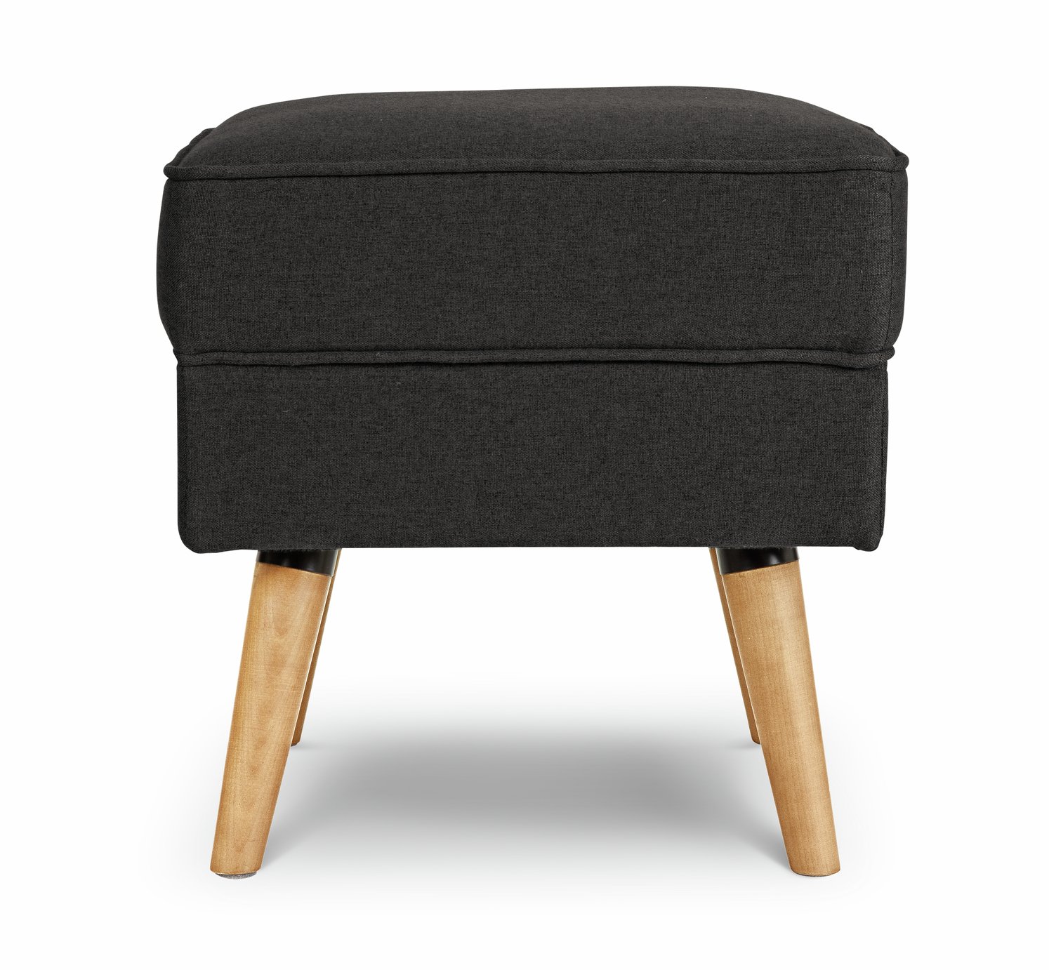 Habitat Callie Fabric Footstool - Charcoal