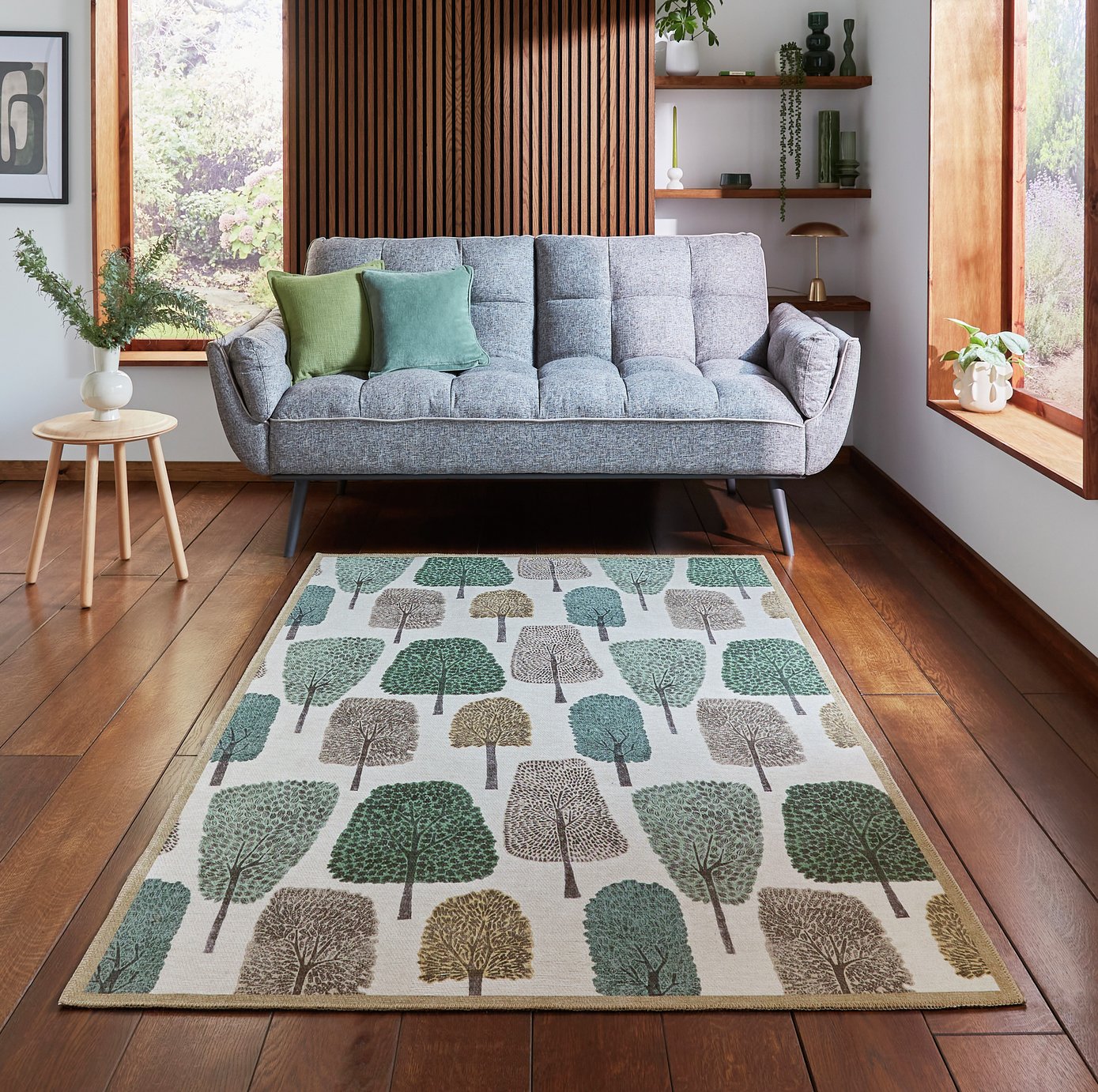 Scion Cedar Juniper Green Flatweave Rug