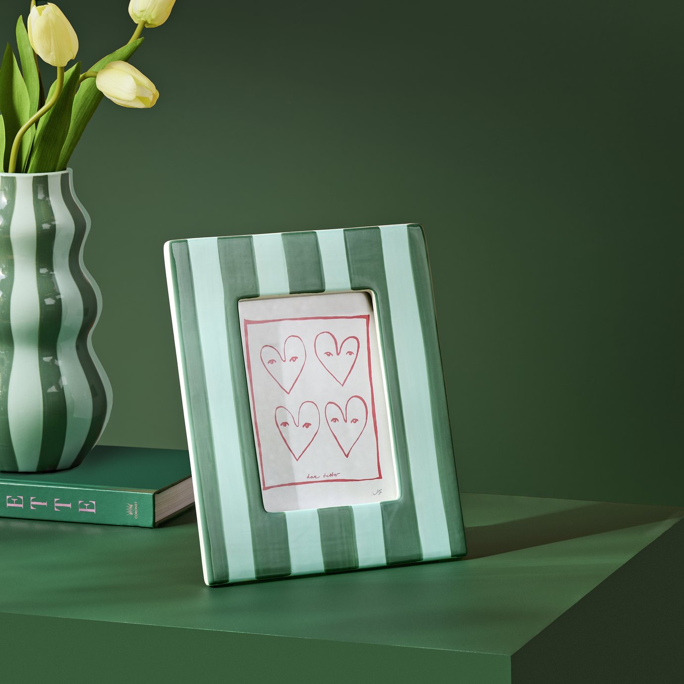 Habitat Stripe Green Picture Frame - 5x7"