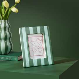 Habitat Stripe Green Picture Frame - 5x7"