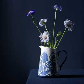 Habitat x Morris & Co. Inky Large Ceramic Jug - Blue
