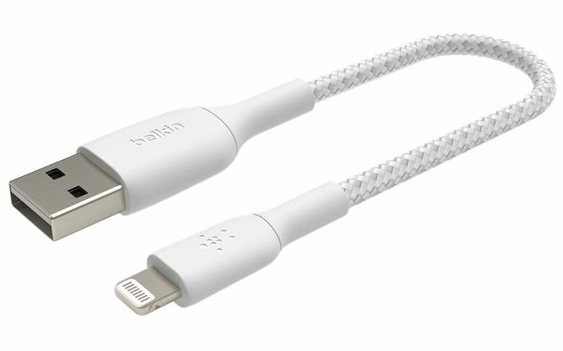Belkin Braided USB-A to Lightning 0.15m Cable - White