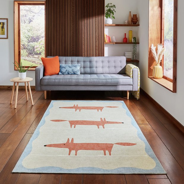 Buy Scion Mr Fox Terracotta Flatweave Rug - 76x150cm | Rugs | Argos
