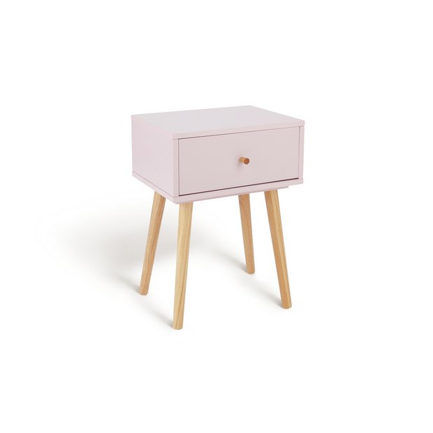 Pink and deals white bedside table