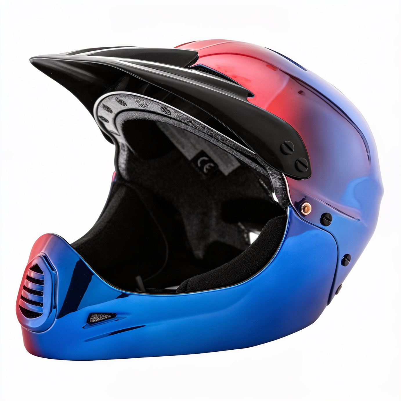 Zinc Motoflame 58-60cm Full Face Kids Helmet - Red & Blue