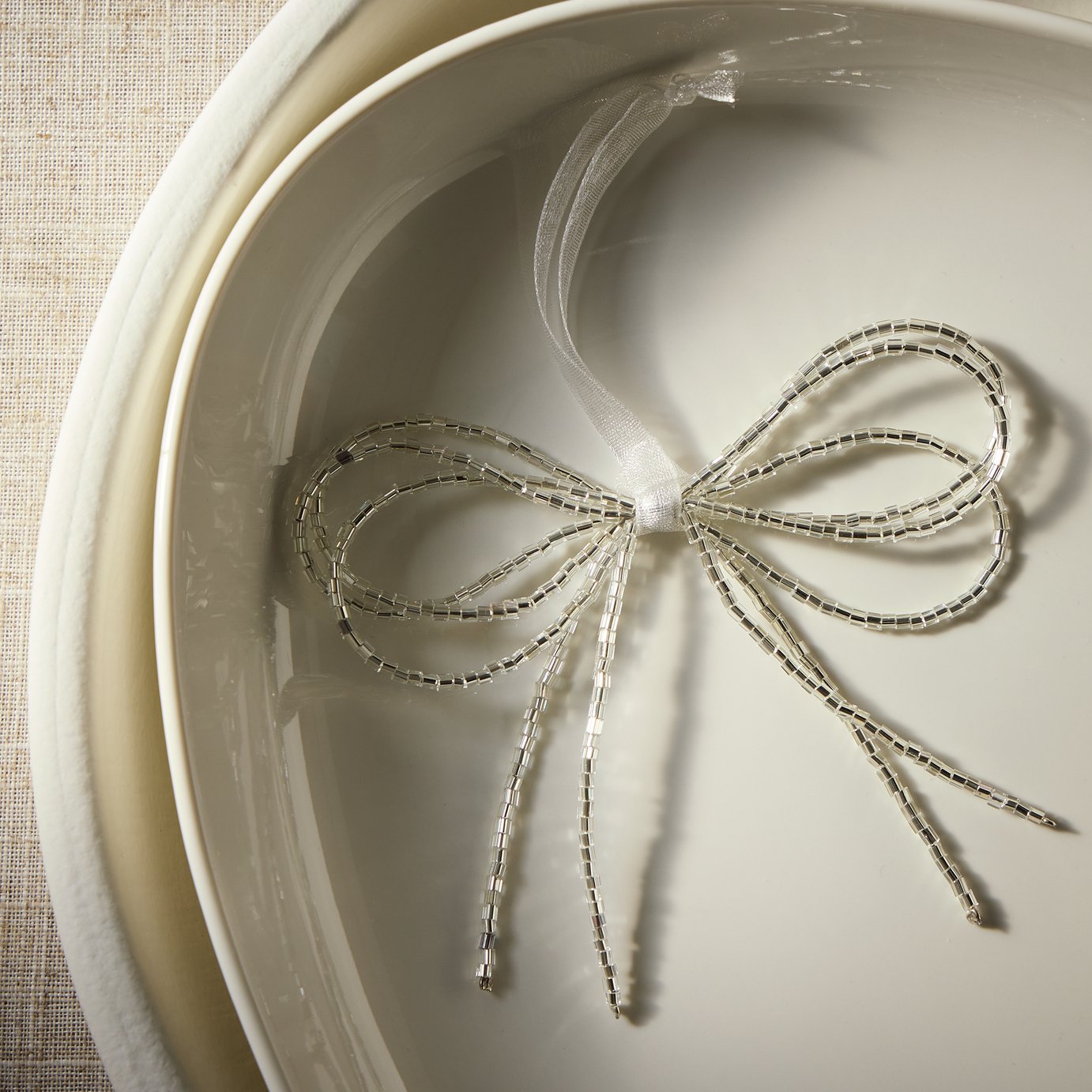 Habitat Beaded Bow Hanging Decoration