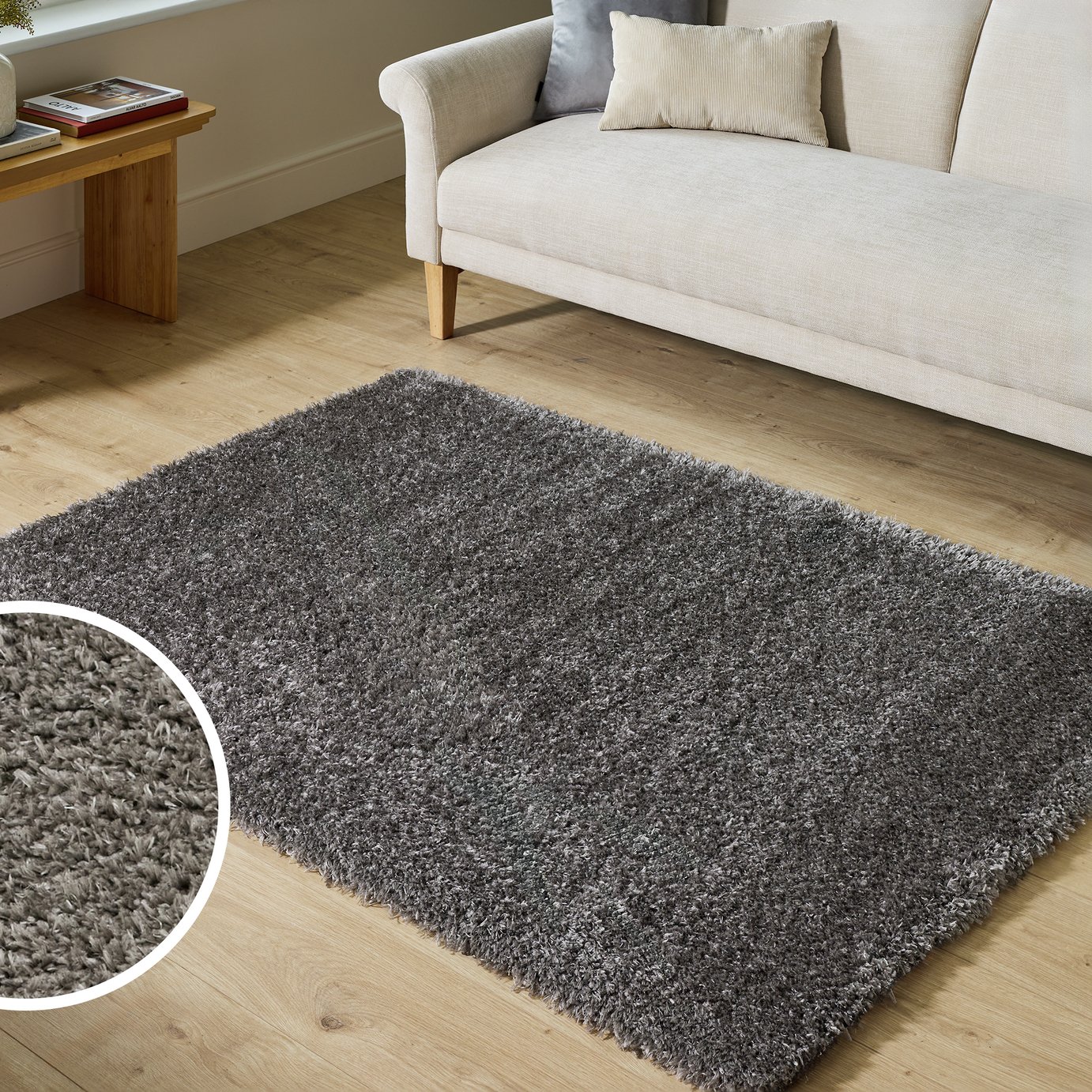 Argos Home Cosy Flint Grey Rug - 160x230cm