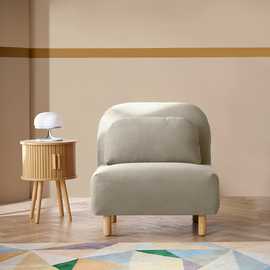Habitat Benji Single Fabric Chairbed - Natural