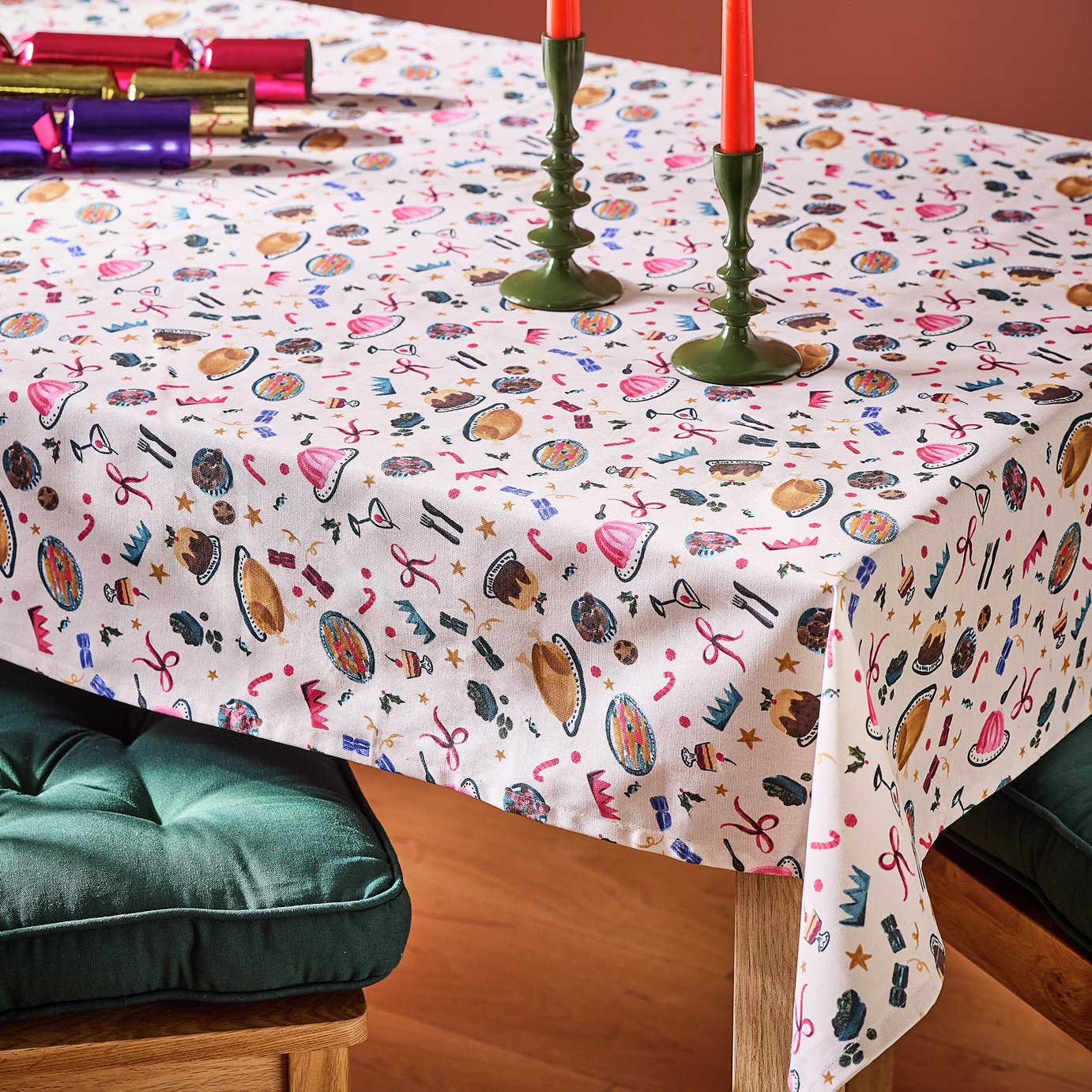 Argos Home Foodie Wipe Clean Tablecloth - White