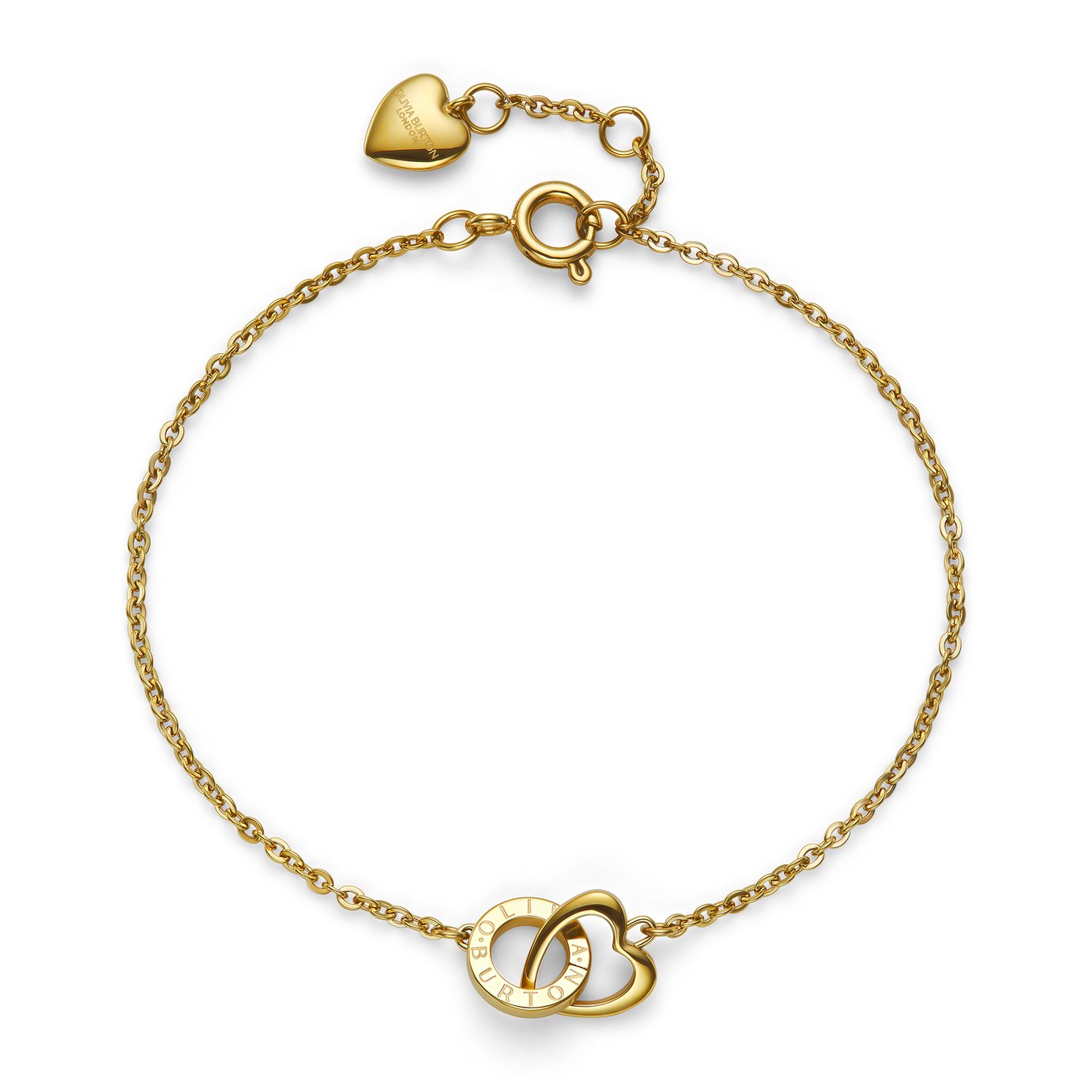 Olivia Burton Gold IP Heart Interlink Bracelet