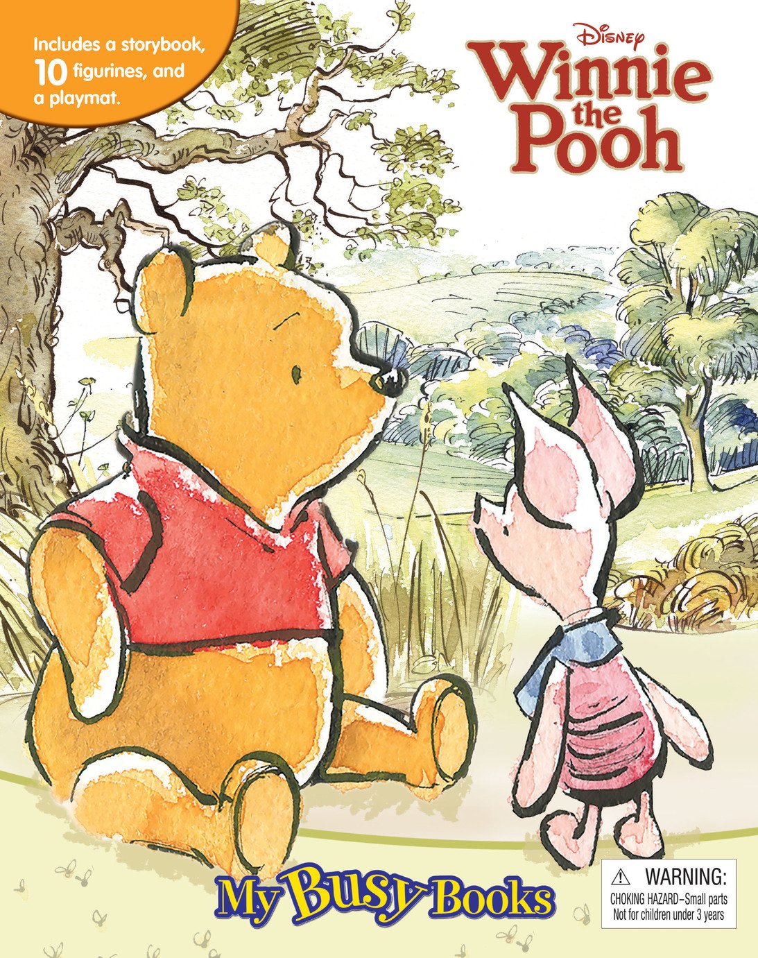 Disney Winnie the Pooh Kids Busy Book with 10 Figurines and Playmat