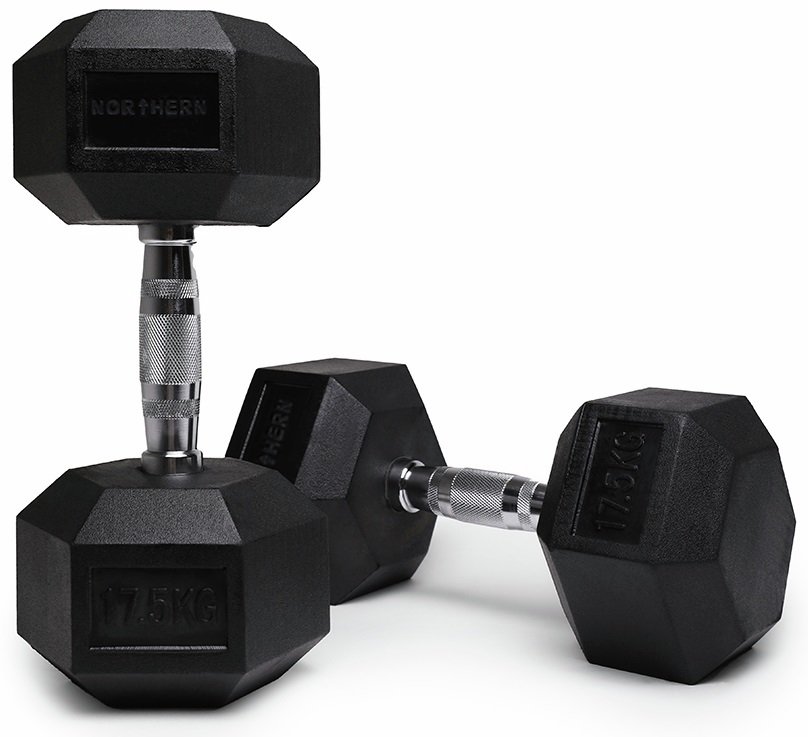 Northern Hex Cast Iron Dumbbells Set - 2 x 17.5Kg