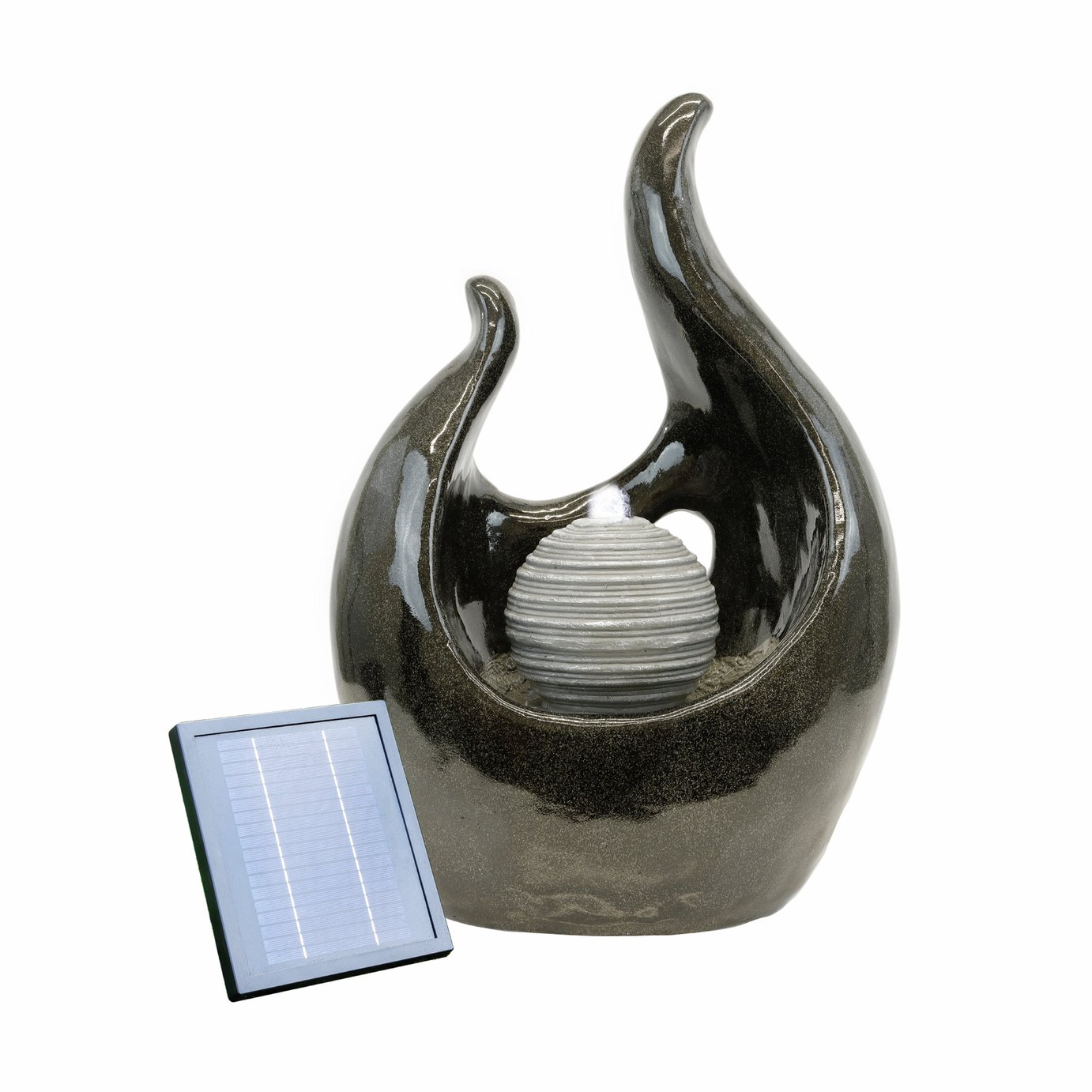 Streetwize Solar-Powered Garden Water Feature Marble Effect