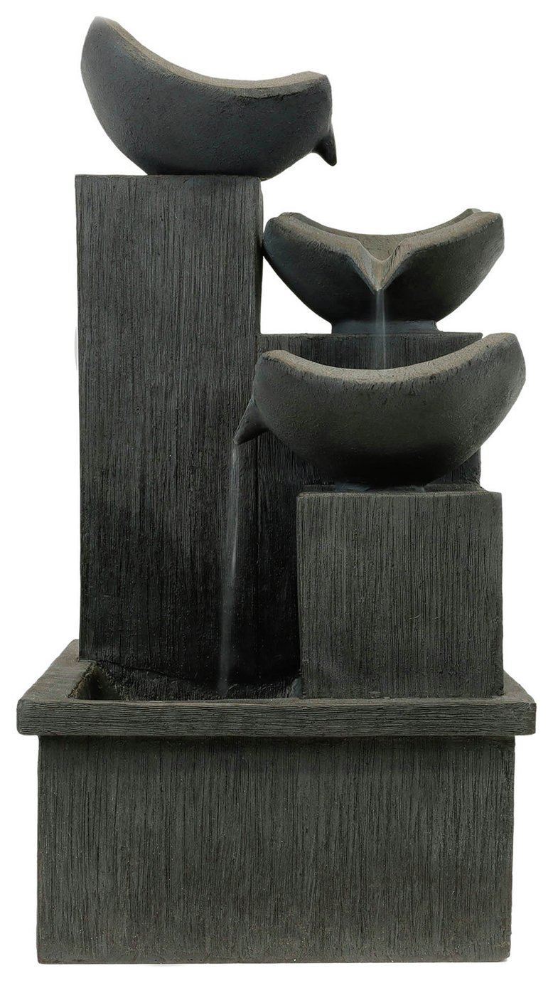 Streetwize Solar Powered Garden Water Feature Cascading Slat