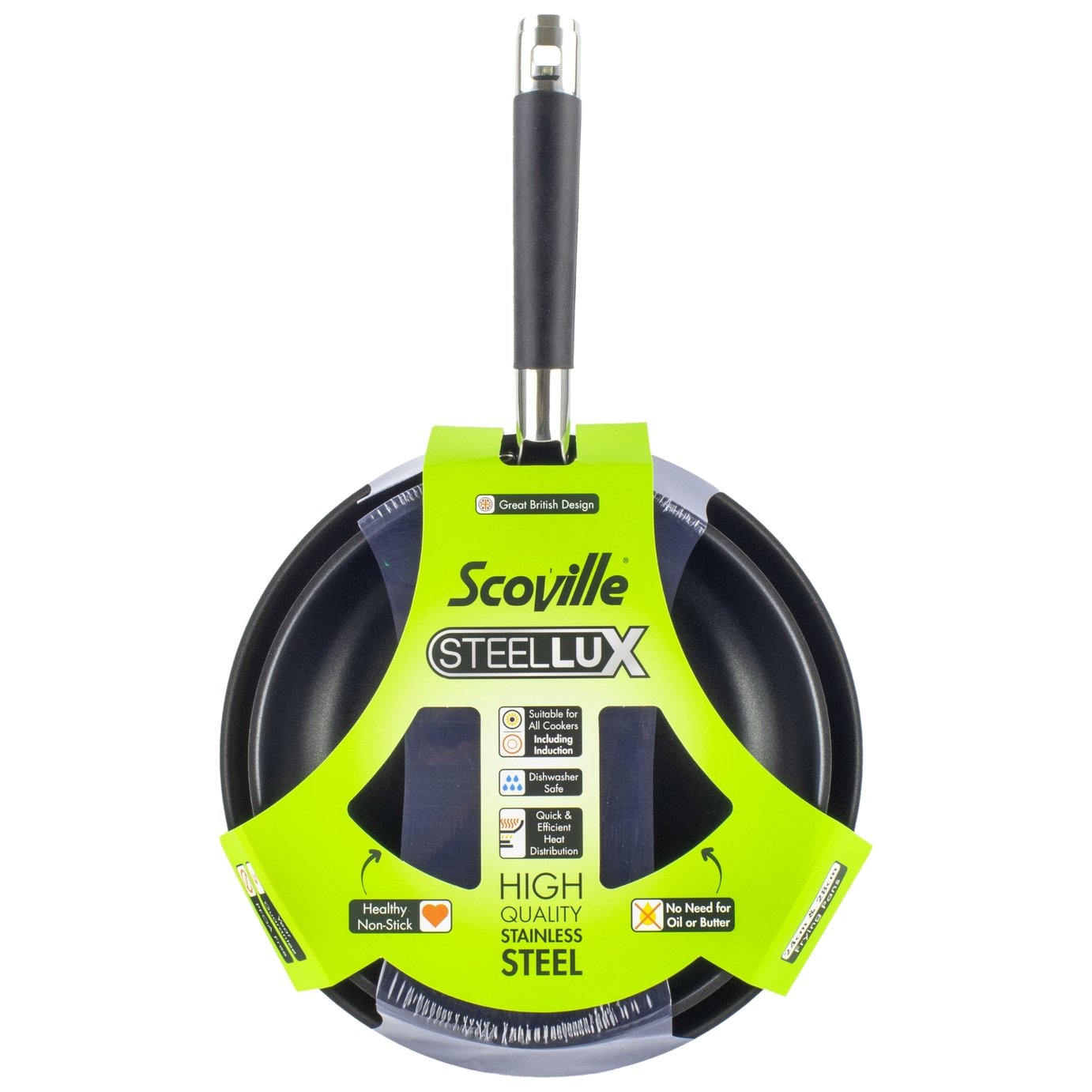 Scoville Steellux 2 Piece Frying Pan Set 