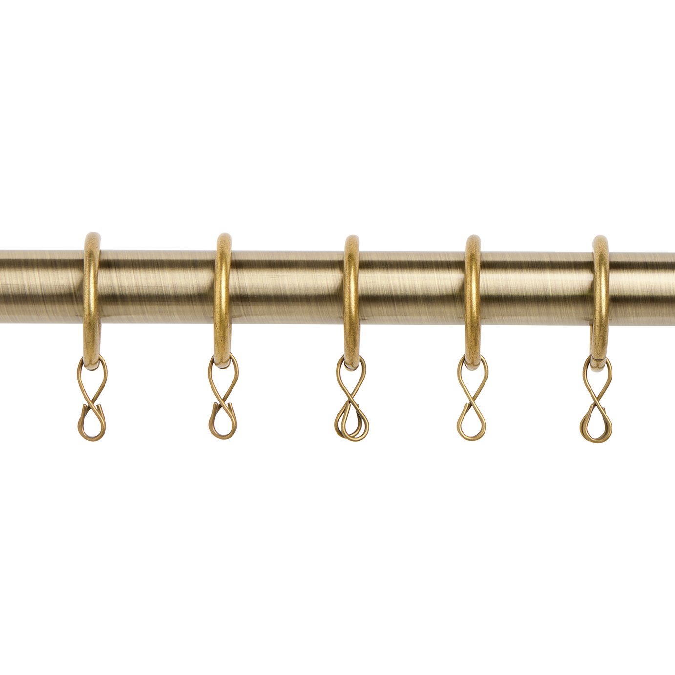 Argos Home 20 Metal Curtain Rings - Antique Brass