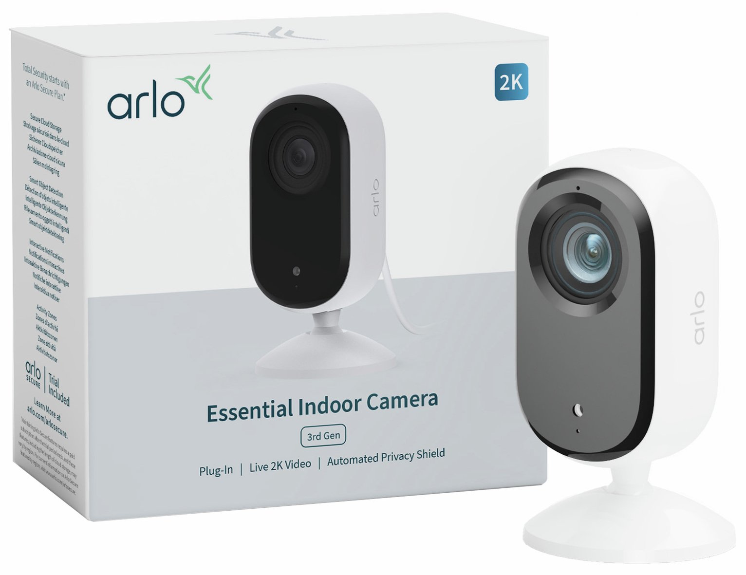 Arlo Essential 3 2K Indoor Plug-In Security Camera - Pack of 1