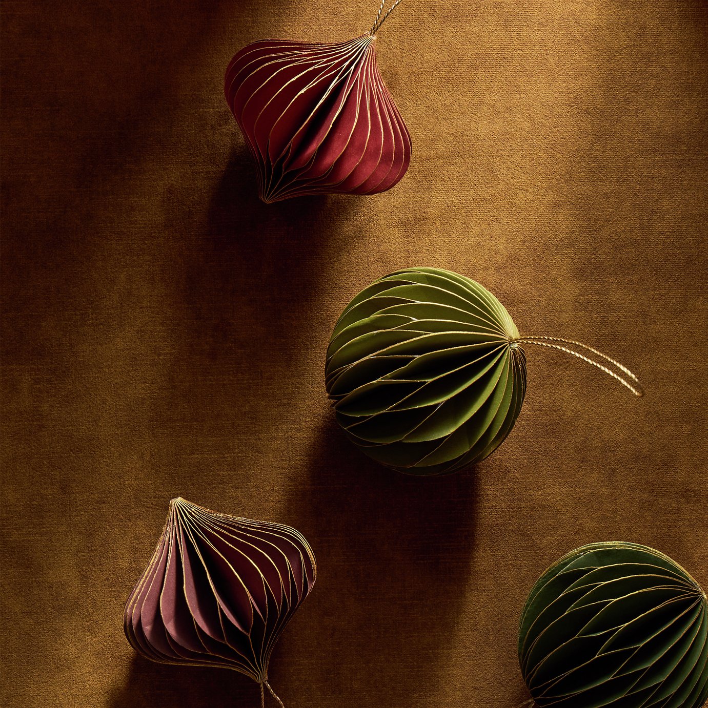 Habitat Honeycomb Handcrafted Paper Baubles - Pack of 4