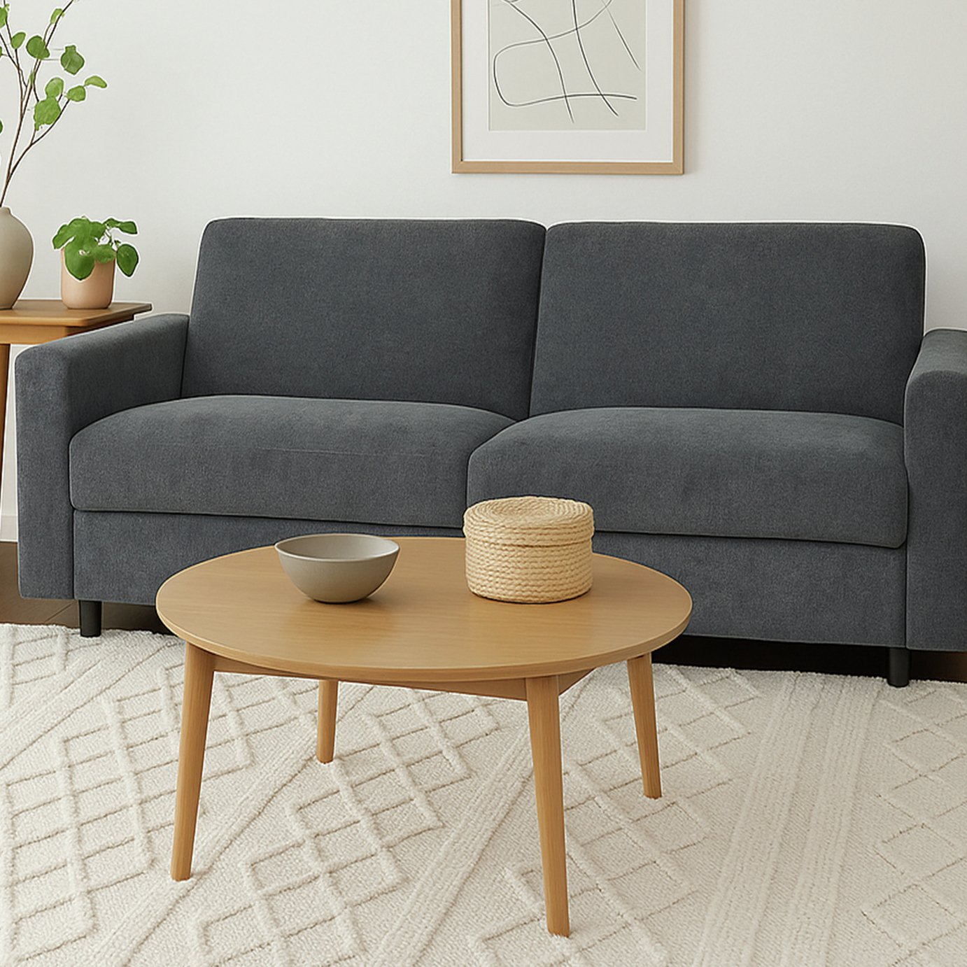 Aspire Vault 2 Seater Storage Sofa Bed - Charcoal