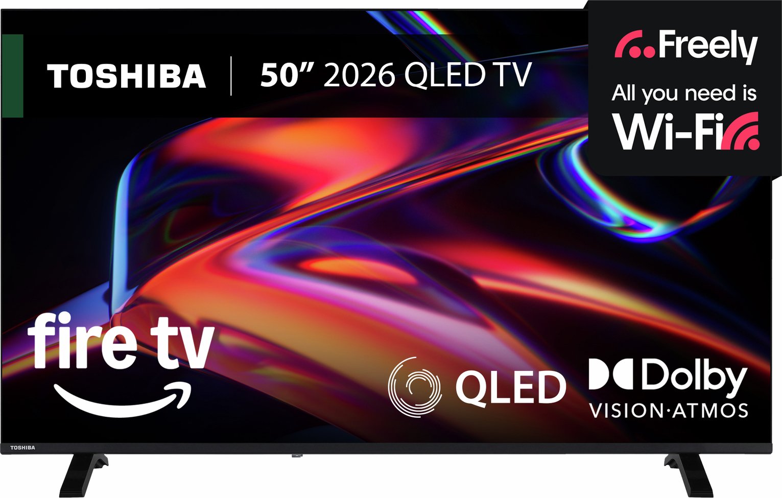 Toshiba 50 Inch 50QF2653DB Smart 4K UHD HDR Freely Fire TV