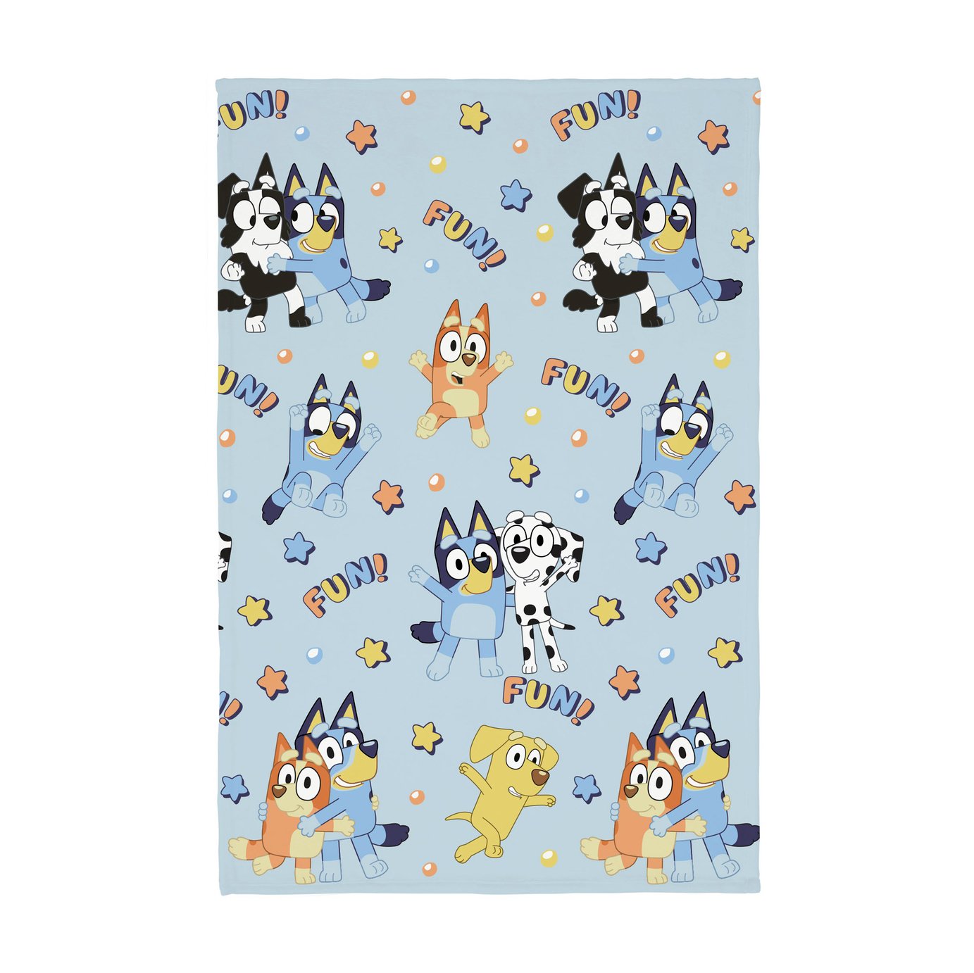Bluey Fun with Friends Throw - Blue - 150x100cm